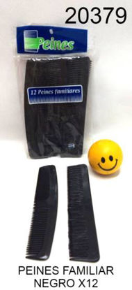 Imagen de PEINES FAMILIAR NEGRO X12 3.25